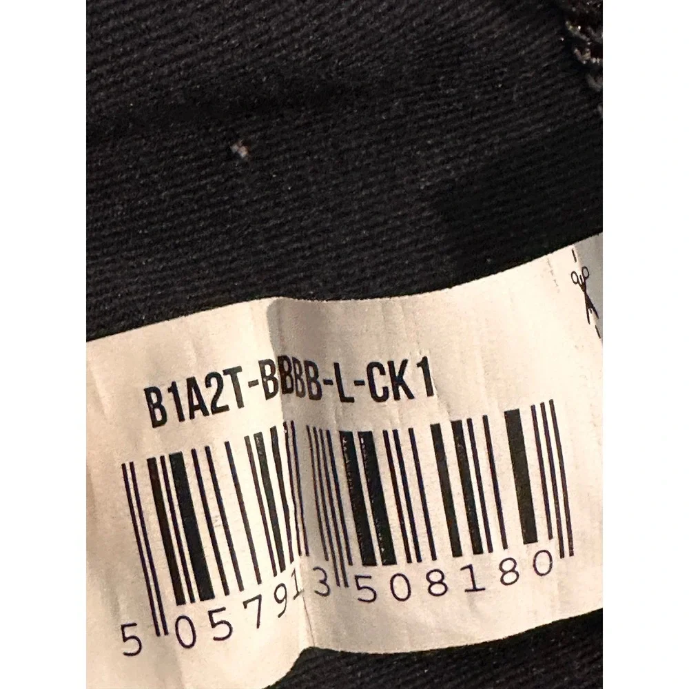 Gymshark Womens Black Training Leggings B1A2T Size Large Logo Waistband Active